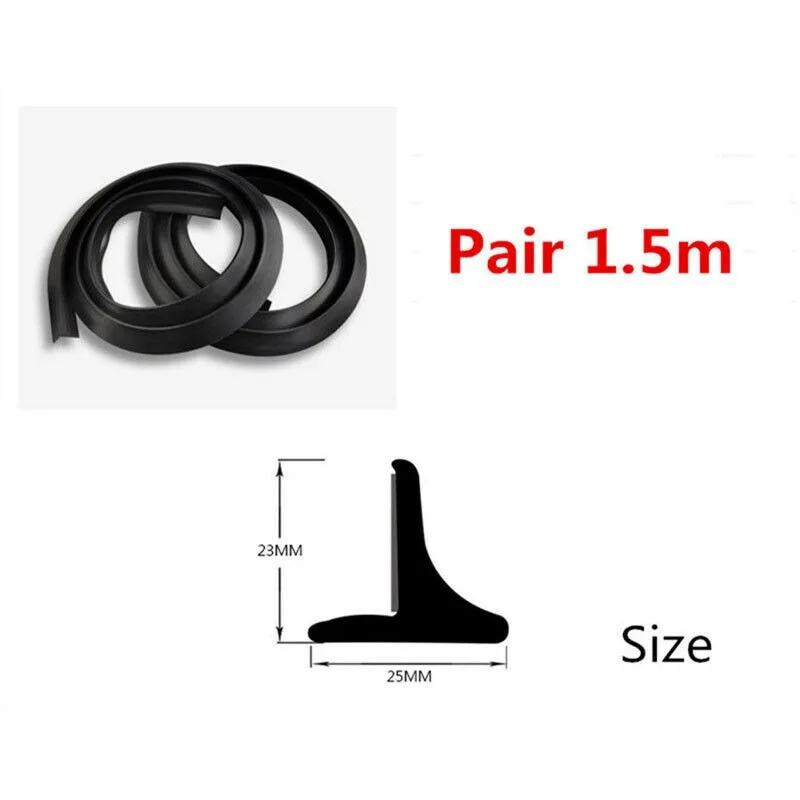 2Pcs Car Fender Flares Extension Strips Black Rubber Wheel Eyebrow Decorative Strip Wheel Arch Strip Car Accessories