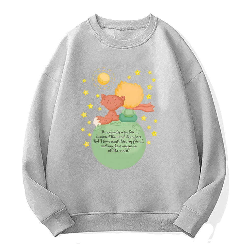 Little Prince Hoodies Black Sweatshirts White Pullovers Women Crewneck Pullovers Men Hip Hop Tracksuit Unisex Couple Sportswear