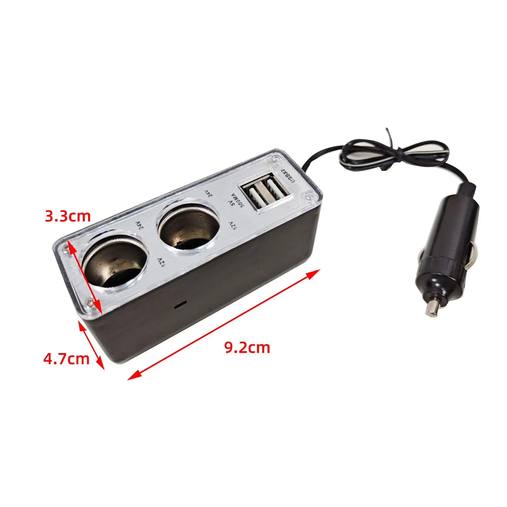 

ww24 car dual USB one to two car cigarette lighter, car power connector, rechargeable