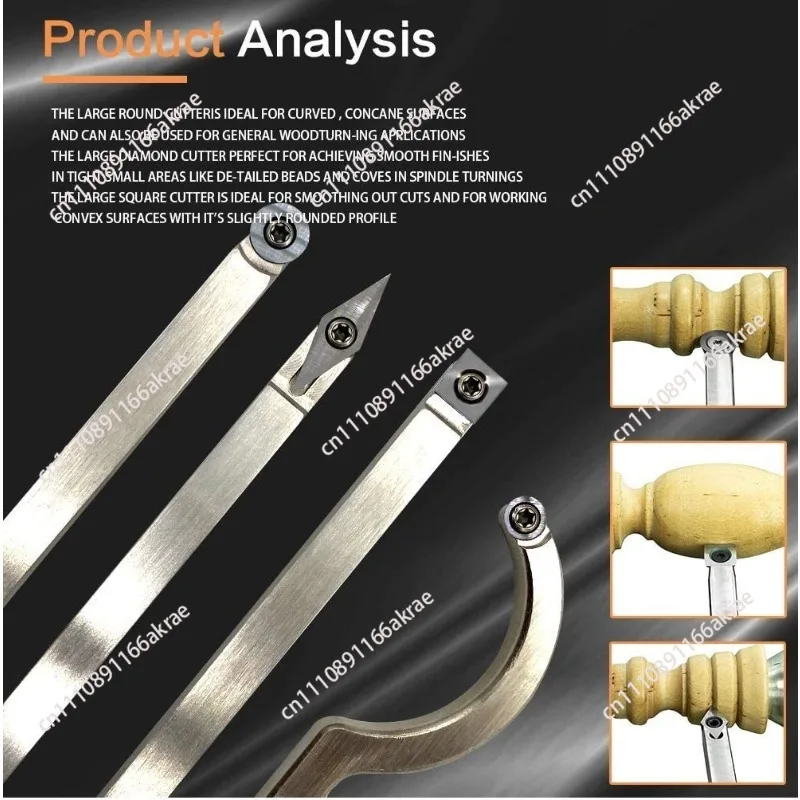 for Turning tools Disposable turning tools Wooden rotary turning tools 8-piece tool set Woodworking chisel view 4