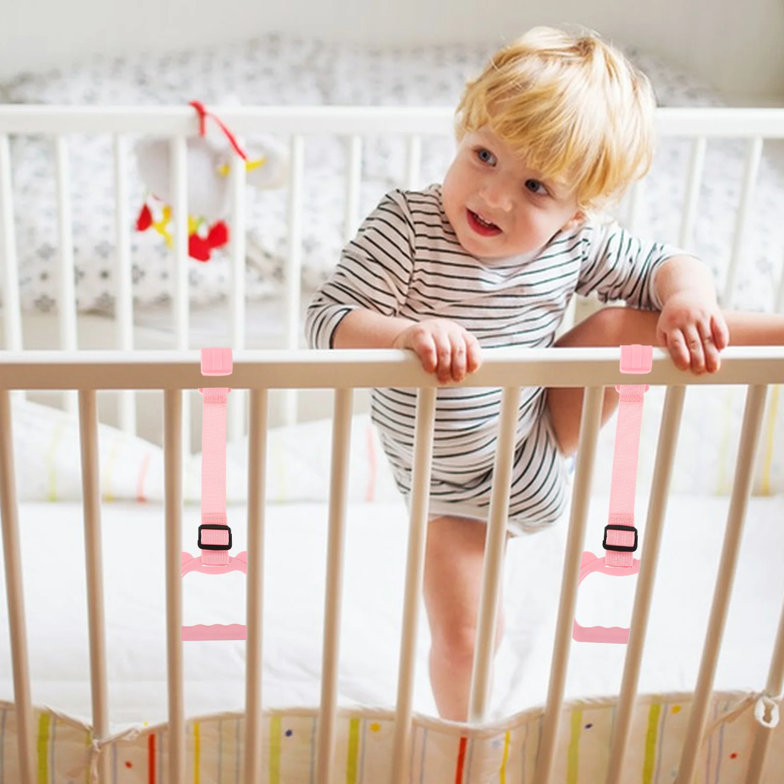 

1Pair Baby Standing Training Rings Infant Pull Up Support Nursery Cot Rings Toddler Walking Assistance Exercise Gym Activity