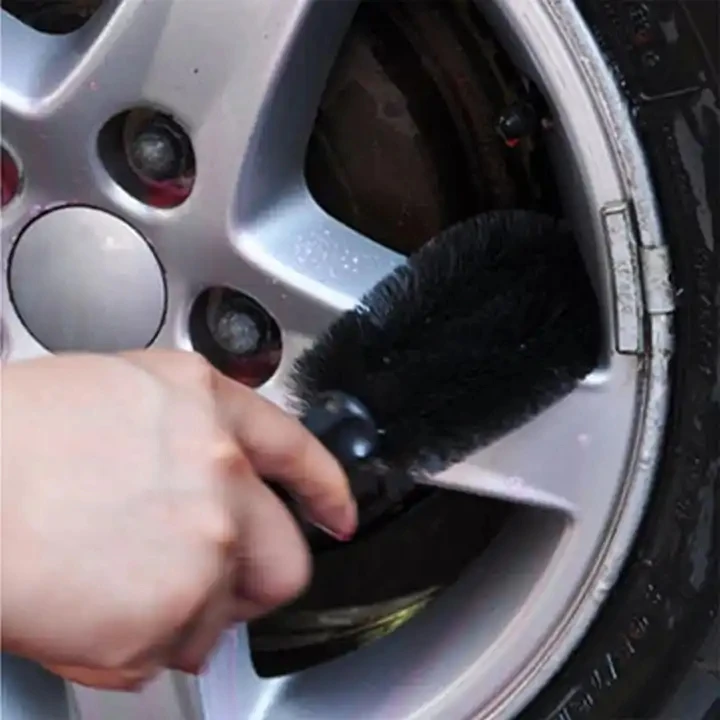 Car Wheel Brush Tire Cleaning Brushes Tools Car Rim Scrubber Cleaner Duster Handle Motorcycle Truck Wheels Car Detailing Brush