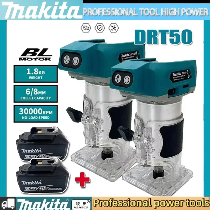 

Makita DRT50 Brushless Slotting Tool Milling Woodwork Engraving Machine Cordless Trimmer Rechargeable Trimming Machine