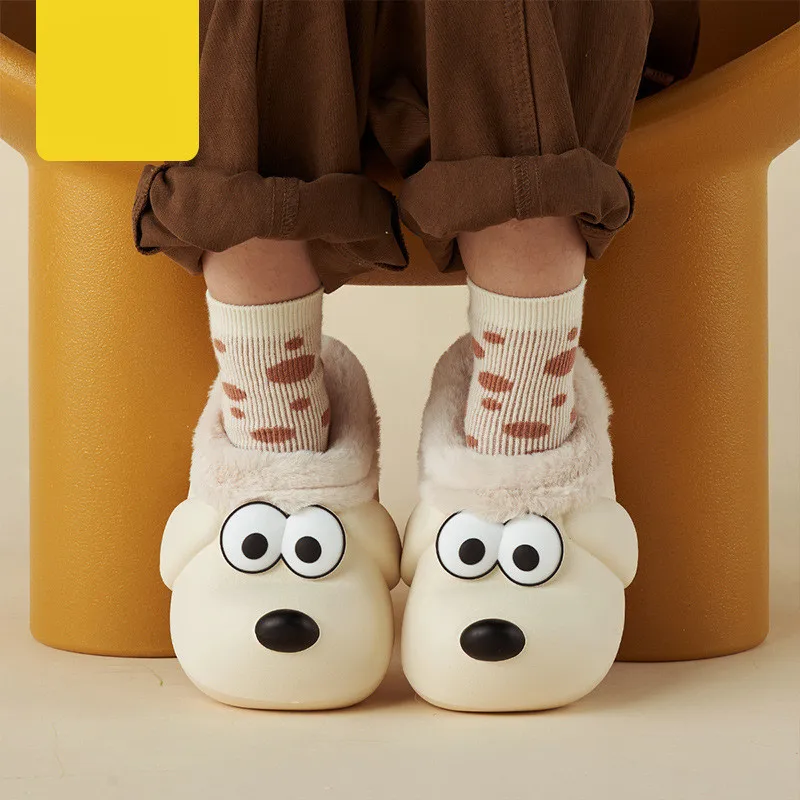 

Children's Slippers Parent Child Waterproof Eva Leather Cartoon Home Shoes Outdoor Anti-skid Boys' Girls' Baby Cotton Slippers