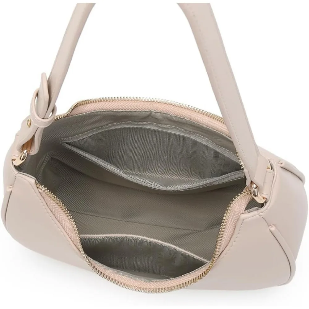 

Crescent Shoulder Bags for Women Cute Tote Handbag Under the Arm Purses Mini Clutch Purse with Zipper Closure
