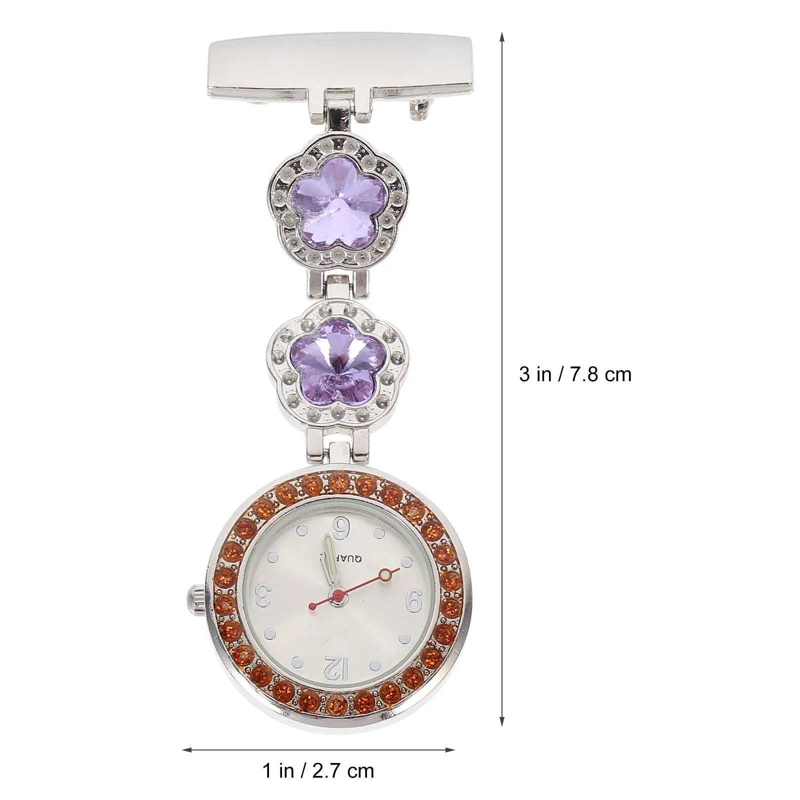 Pocket Watch Women Chest Hanging Student Nurses Birthday Gift Alloy Portable Watches Decorative Clip On Design Durable Safe