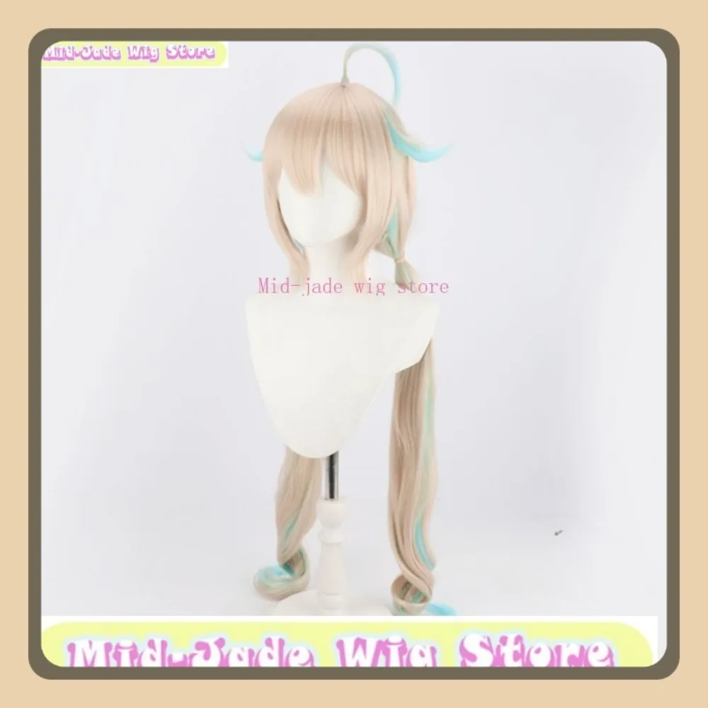 منتصف اليشم شعر مستعار مخزن EN Enna Alouette شعر مستعار تأثيري أنيمي لعبة تأثيري صبغ التوليف الشعر الطويل هالوين زي حفلة الدعائم