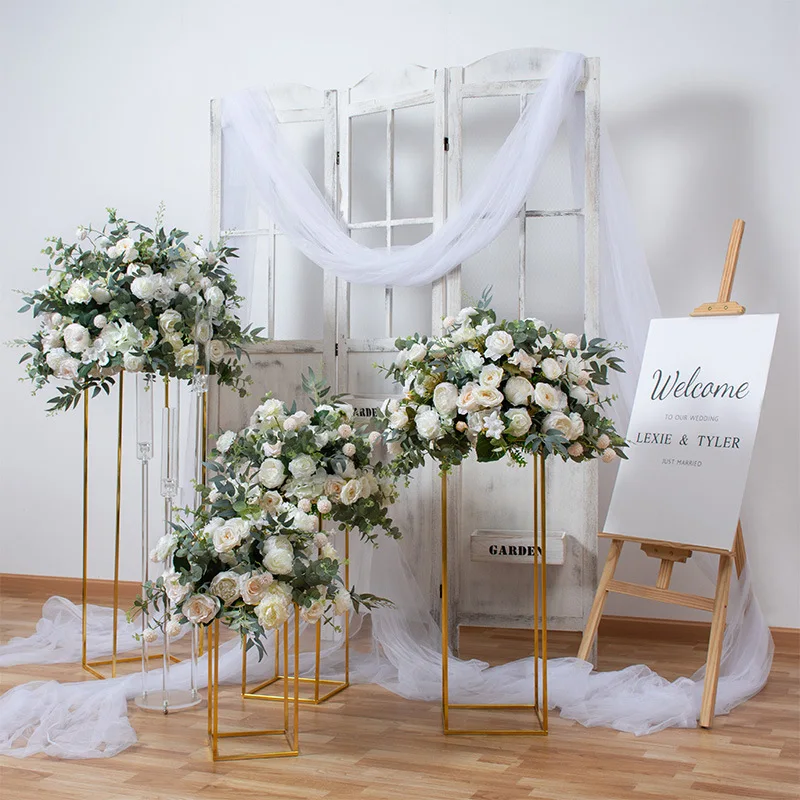 Artificial Flowers For Wedding Decoration Road Leading Flower Ball Photo Props Stage Decor Romantic Layout Flower Arrangement