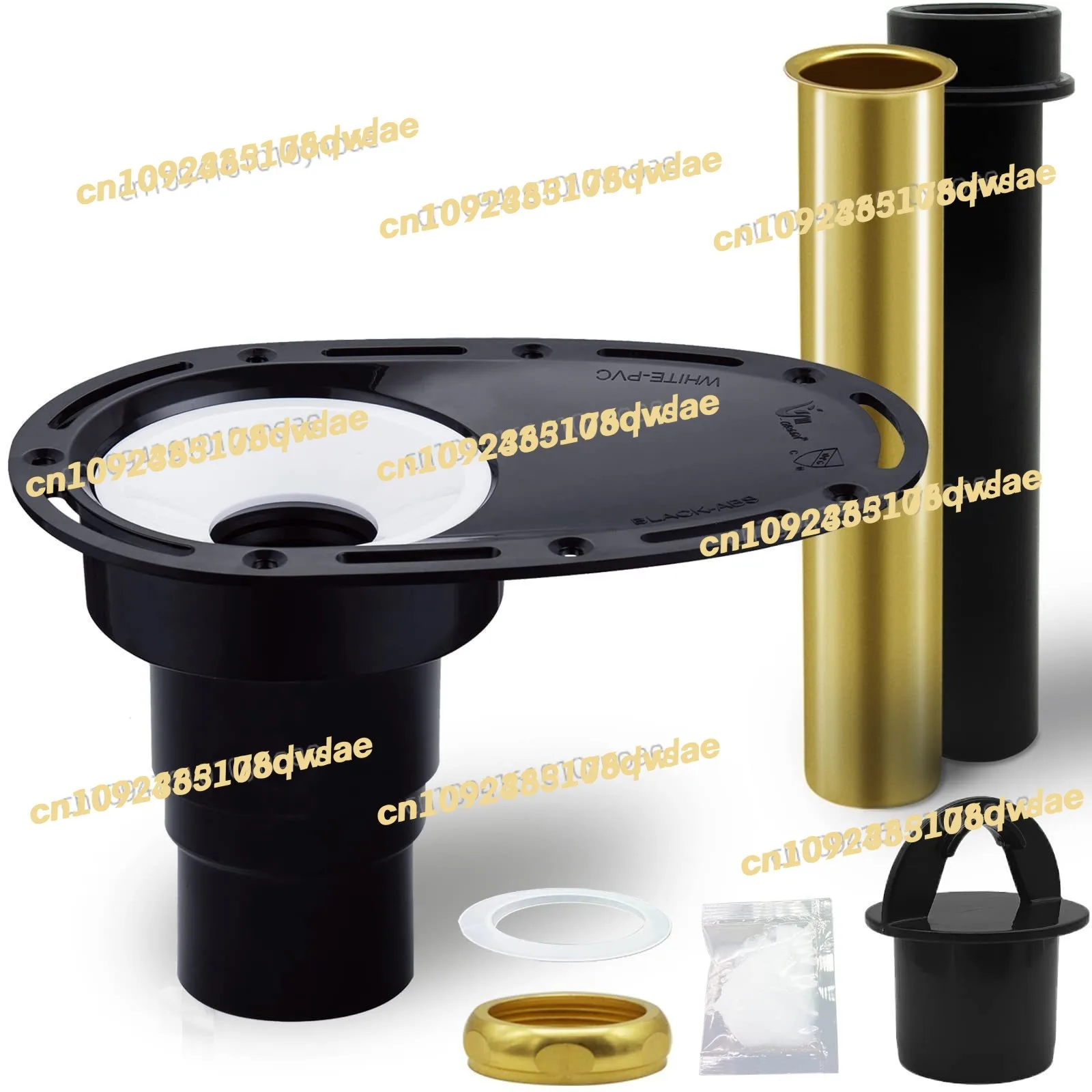 

Upgraded freestanding tub drain kit with brass and ABS tubing