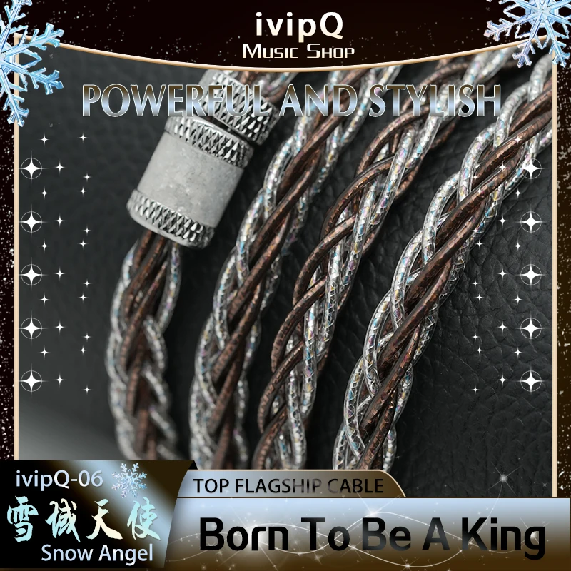 ivipQ-06 Snow Angel Flagship Earphone Upgrade Cable Multi-element Conductor 3.5/4.4mm/MMCX/0.78mm 2Pin For MK4 Legacy2 Blessing3
