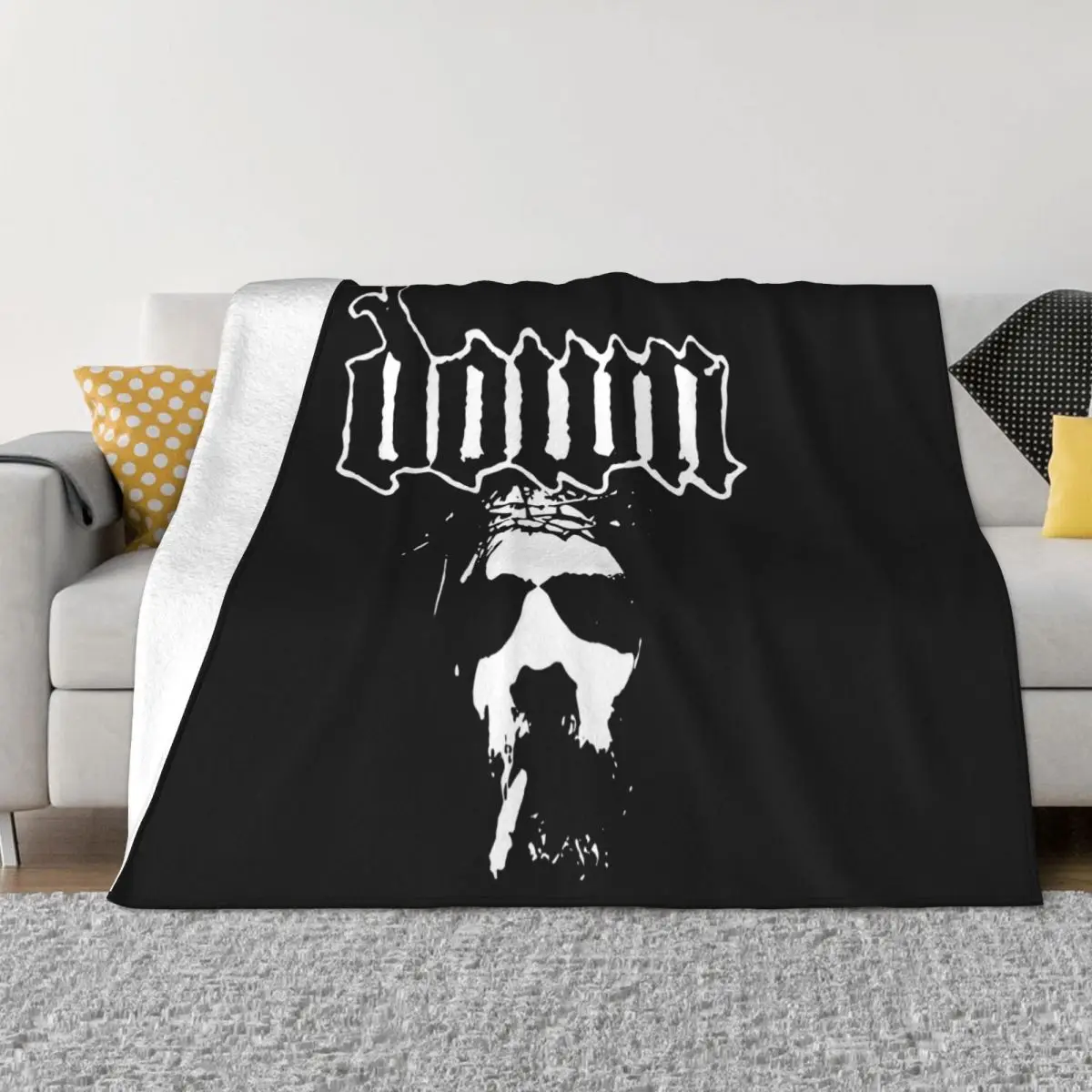 Down Smoking Jesus Band New S M L Xl 2X Official Pantera Logo Holiday Cotton Boy Hip-Hop Throw Blanket