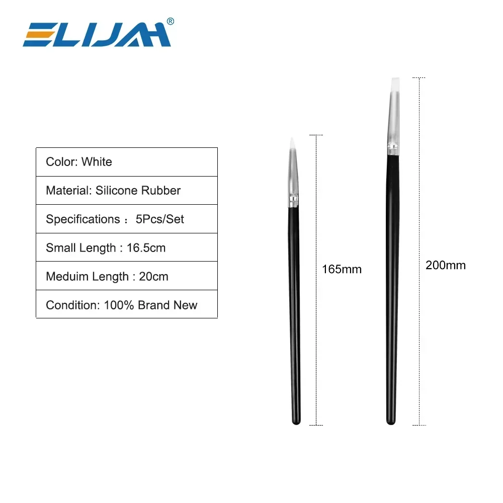 ELIJAH 5 Pcs Shaping Silicone Dental Resin Brush Pens Composite Porcelain Dentist Sculpture Pen Dentistry Lab Oral Hygiene Tools