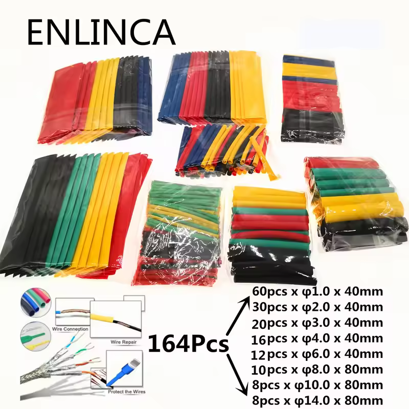 127-750pcs Heat-shrink Tubing Thermoresistant Tube Heat Shrink Wrapping Kit Electrical Connection Wire Cable Insulation Sleeving - Image 13