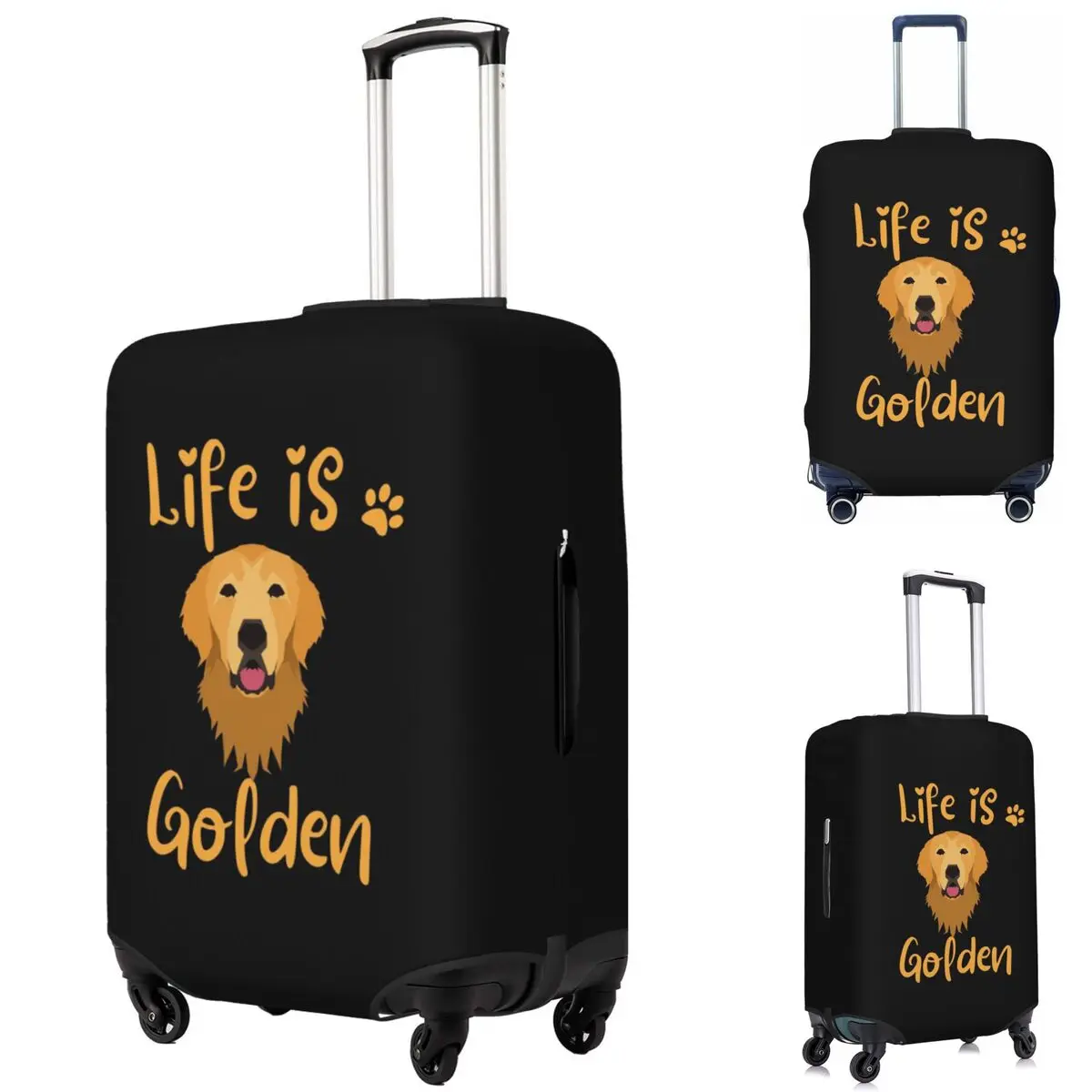 

GOLDEN RETRIEVER Quote Suitcase Cover Protection Elastic Travel Luggage Protector Covers for 18-32 Inch