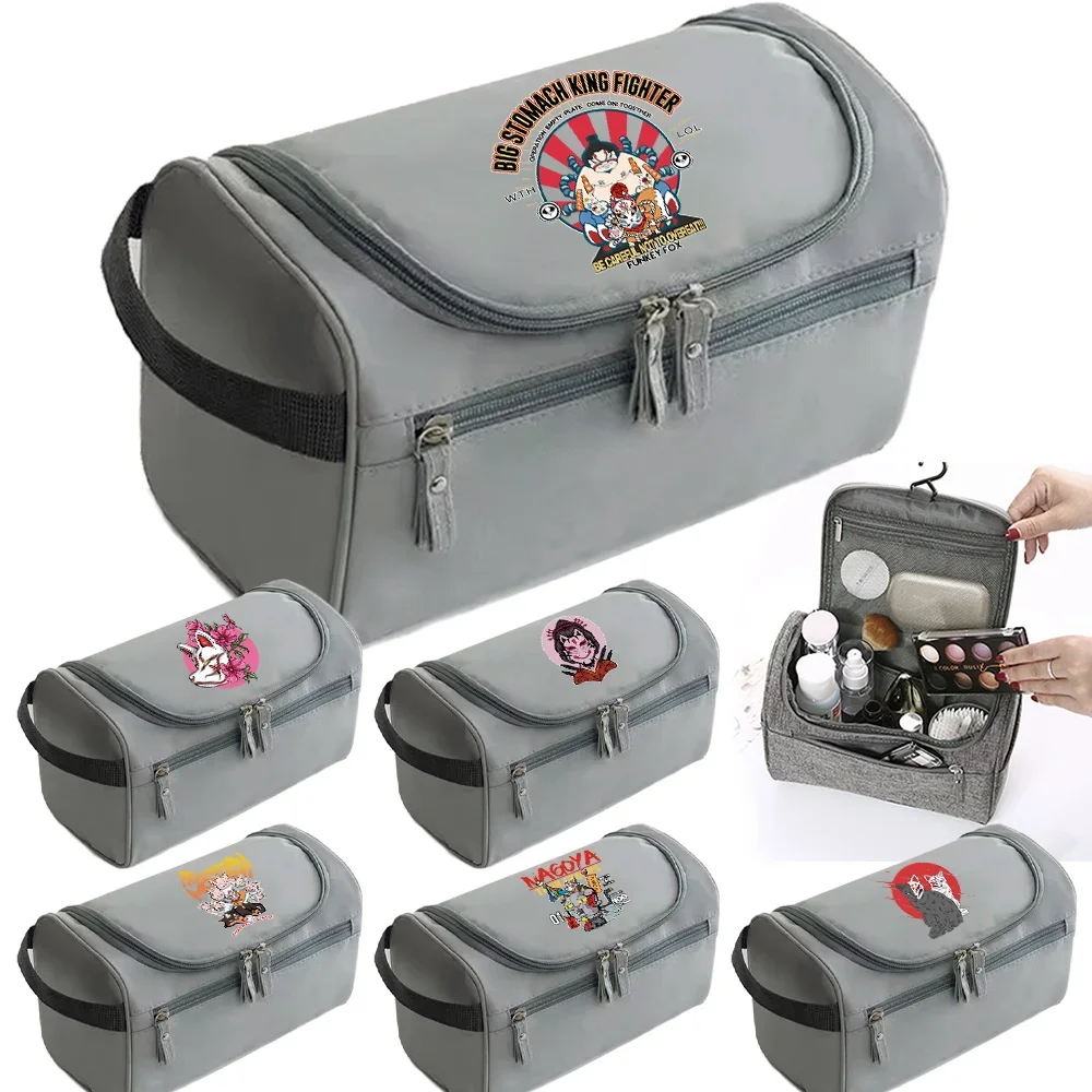 Wash Bag Big Capacity Women's Men's Universal Essential for Travel Outdoor Mask Printing Series Toiletries Organizer