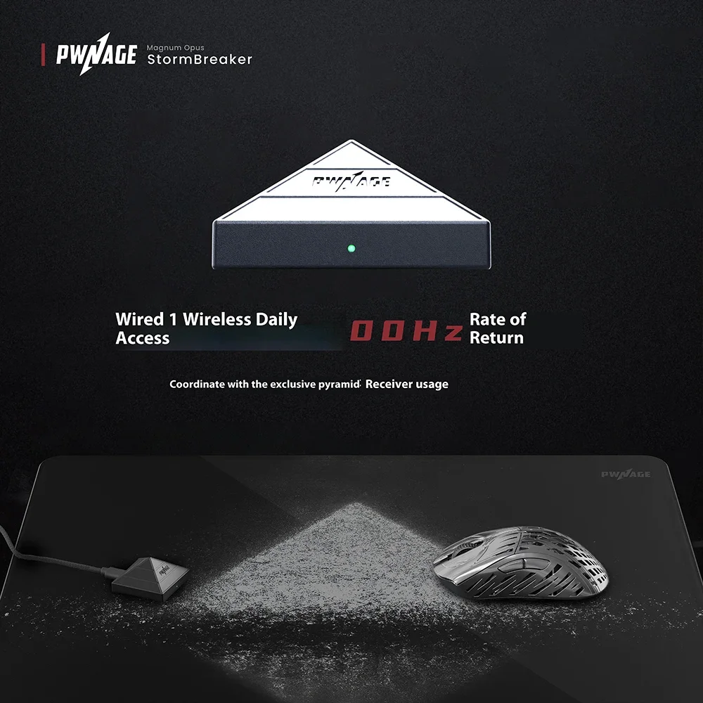 

Мышь Pwnage StormBreaker, двухрежимная беспроводная игровая мышь PAW3395 PAW3950, 8000 Гц, легкая мышь, аксессуары для ПК, FPS, подарки для геймеров