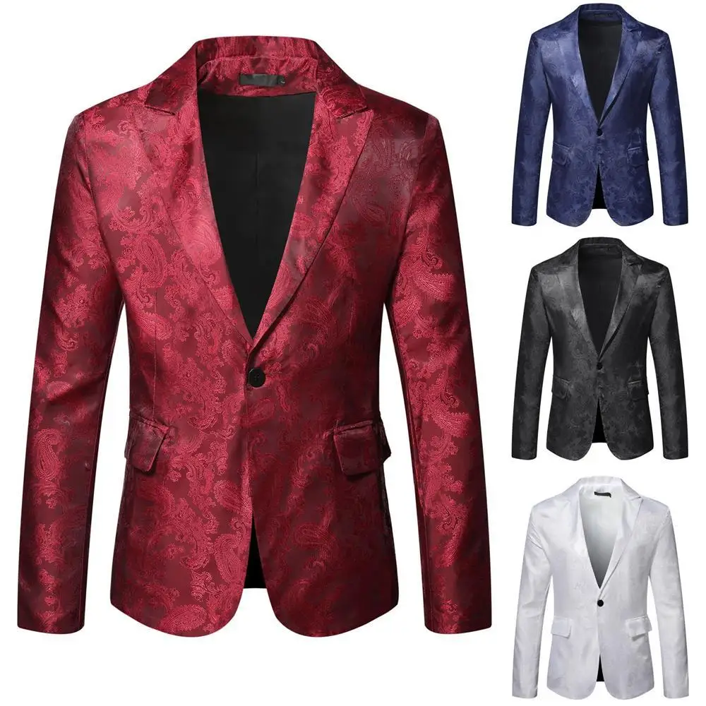 

Foreign Trade Men's Bright Face with Dark Patterns, Small Suits for Men's Performances, Stage Suits, Jackets for Men