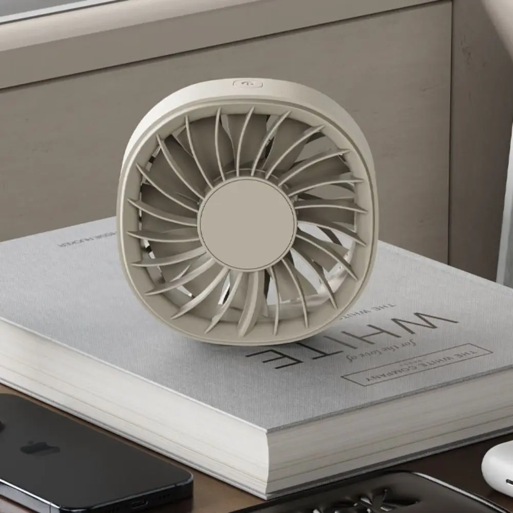 Mini Car Fan Colorful Ambient Light USB Plug Turbo Fan Stereoscopic Rotation 3-speed Wind Speed Air Outlet Electric Fan SUV