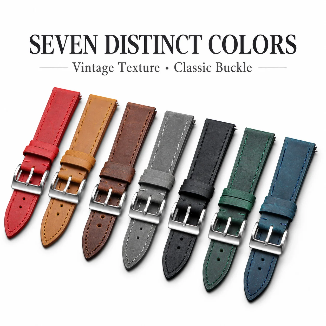 18mm 20mm 22mm Genuine Calfskin Leather Watch Band Quick Release Strap for Seiko Vintage Brown Smartwatch Straps Brown Black