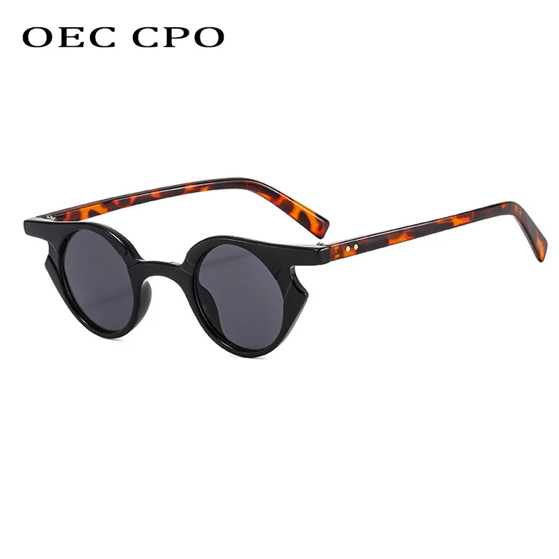 OEC CPO Sexy okrągłe okulary kobiety moda mała ramka okulary UV400 Punk panie nowy Trend okulary odcienie Retro UV400 — zdjęcie 3