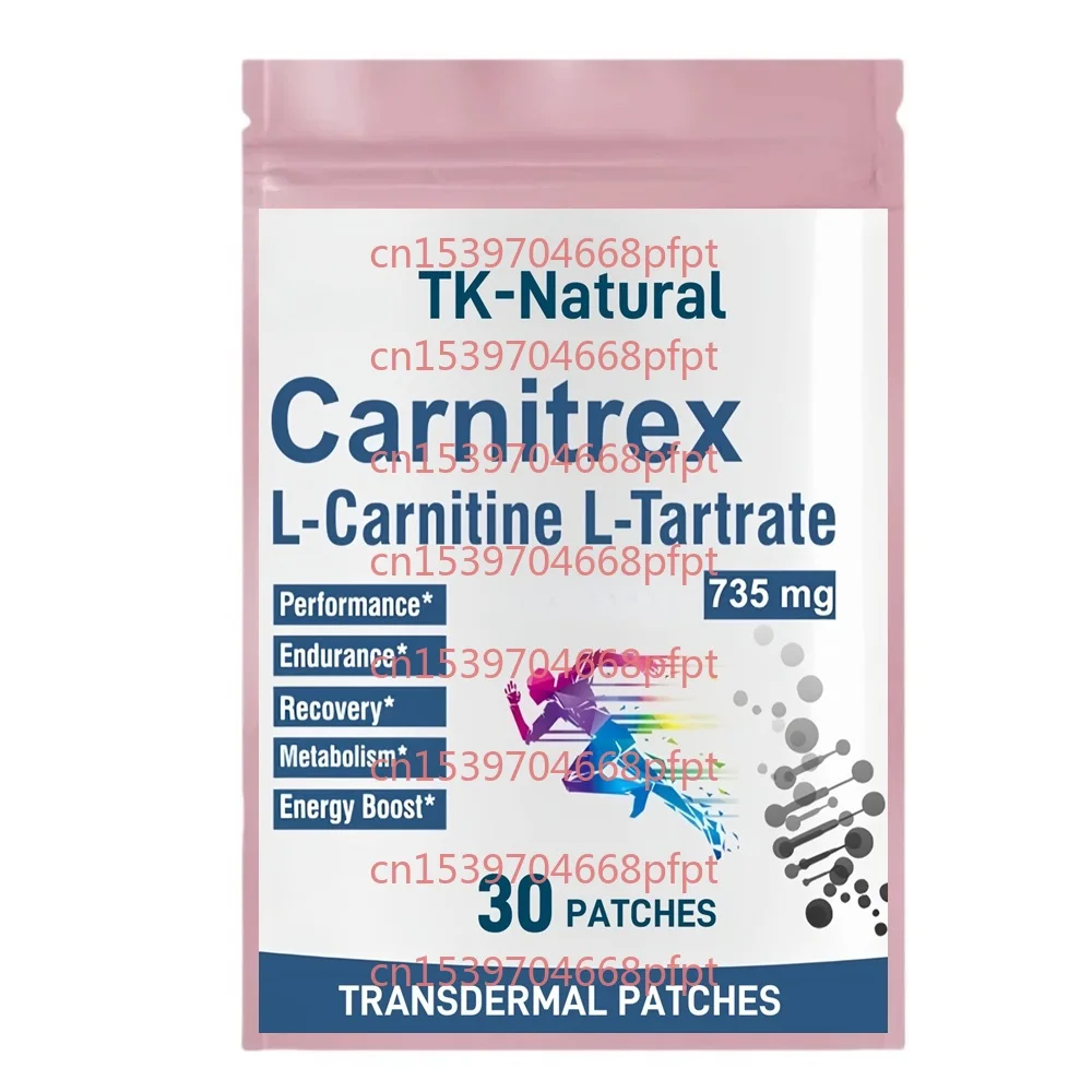 30 Patches L-Carnitine L Tartrate Transdermal Patches Supports Energy Levels, Metabolism, Recovery
