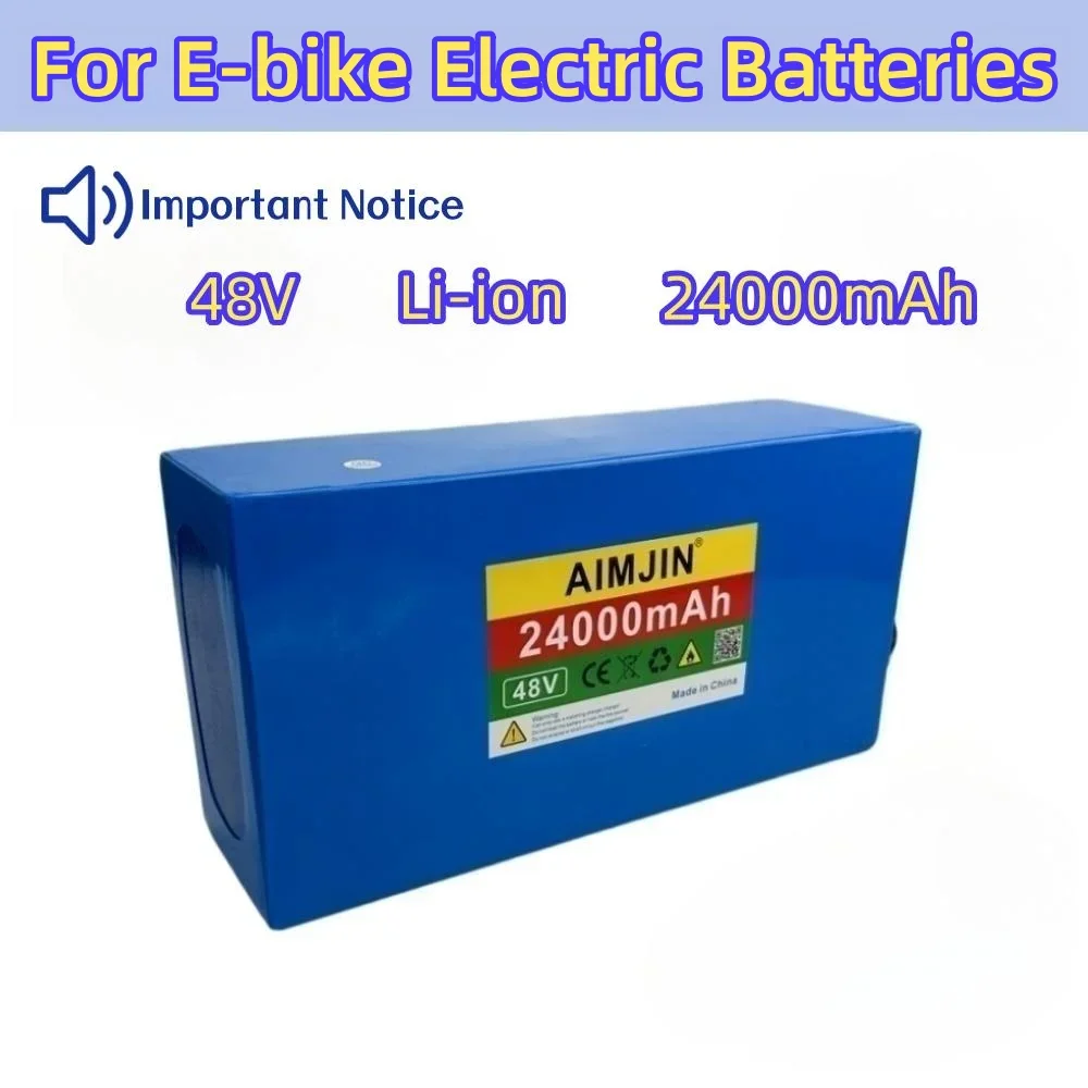 13S6P 48V 24000mAh high-capacity lithium-ion rechargeable battery suitable for electric bicycle battery