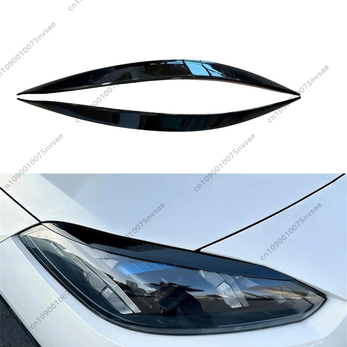 Front Headlight Eyeborw Eyelid Lids For Bmw 1 Series F70 116 118d 120 120d BMW 2 Serise F74 218d 220 2024+ Sticker Cover Kits