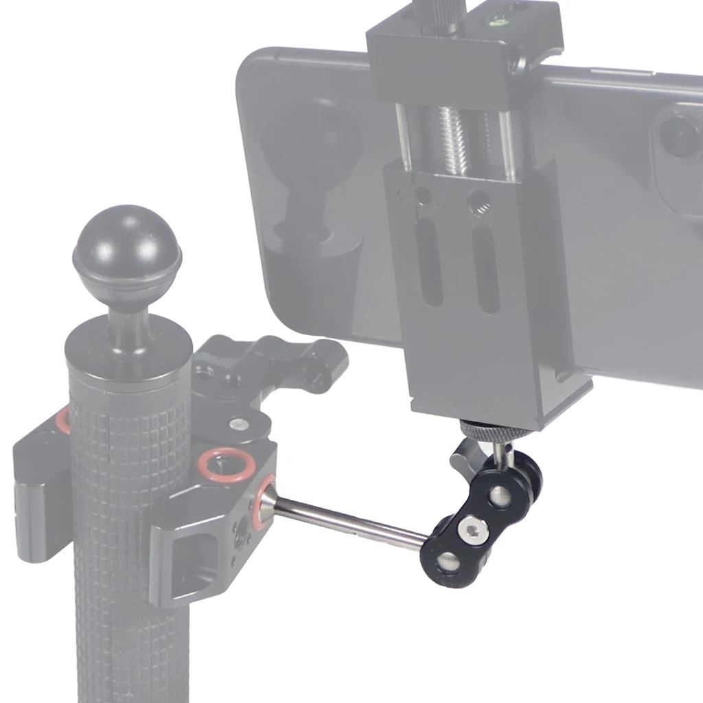 Mini Magic Arm Mount Adapter Multi-Function Double Ballhead with 1/4\