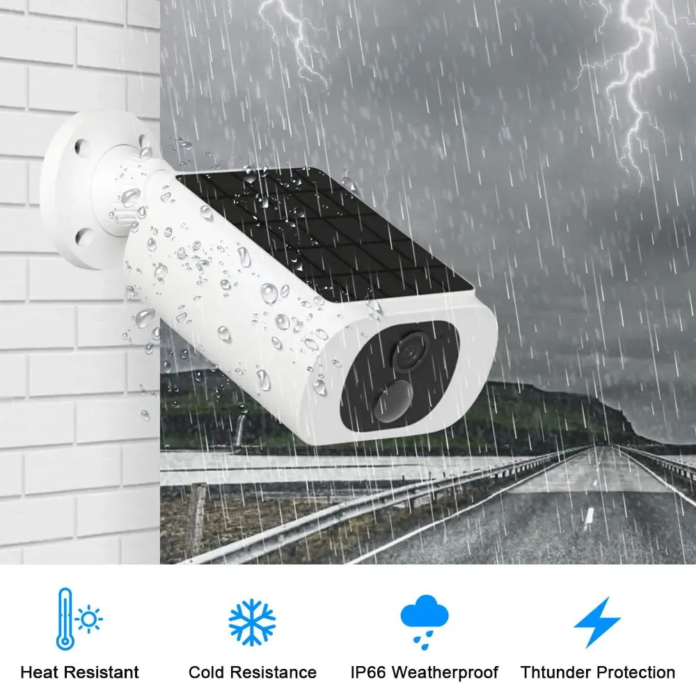 Tuya FHD 2K 5MP Solar Battery WiFi Camera Outdoor Surveillance Security Camera IP66 PIR Alarm Color Night Vision CCTV IP Camera