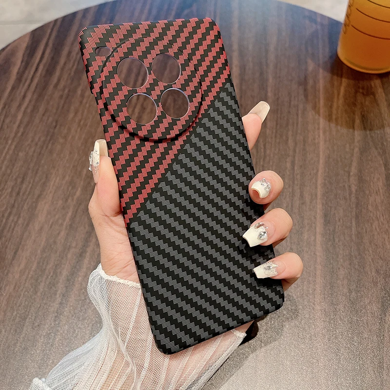 حافظة من ألياف الكربون لهاتف OnePlus 1 + ACE2 1 + ACE2 Pro ACE3 ACE3V ACE3 Pro 1 + 12 13T 13R غطاء حماية Funda Shell