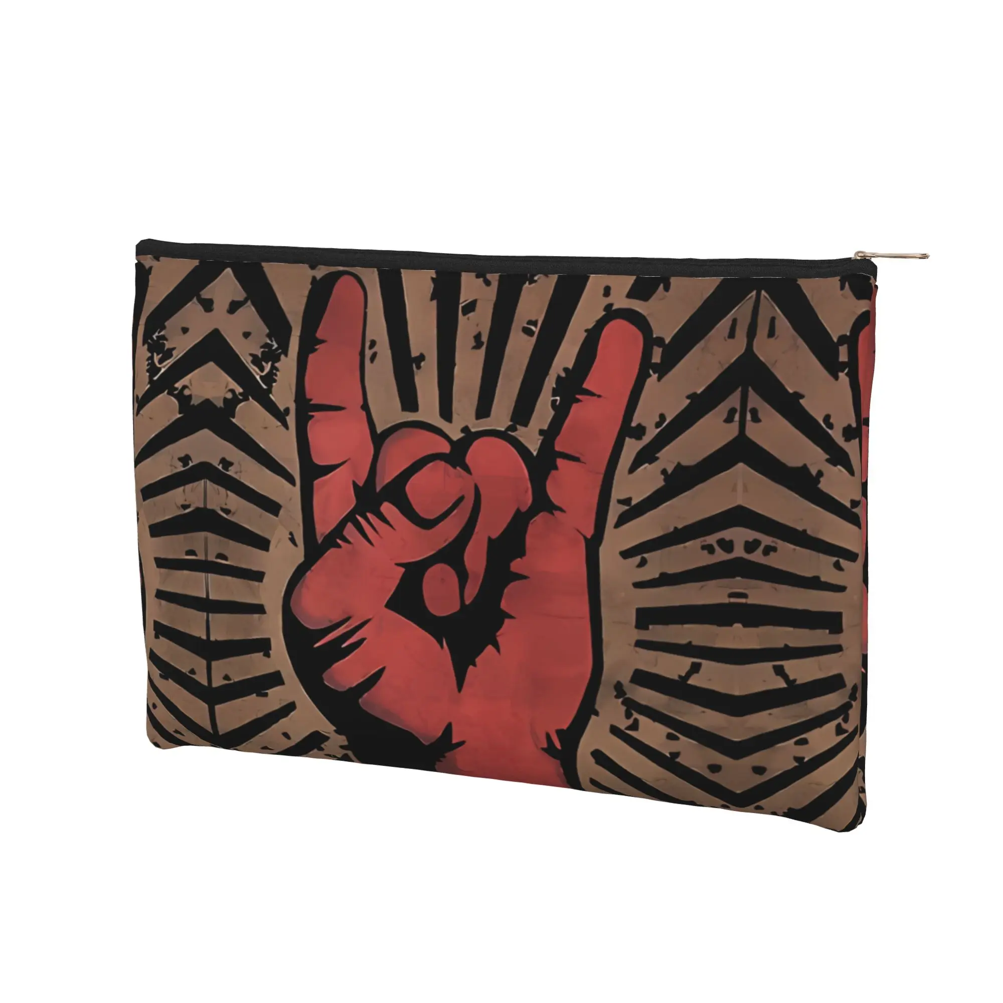 Stylish rock Music Makeup Bag Van Halen Toiletry Bag with Zipper Cosmetic Pouch