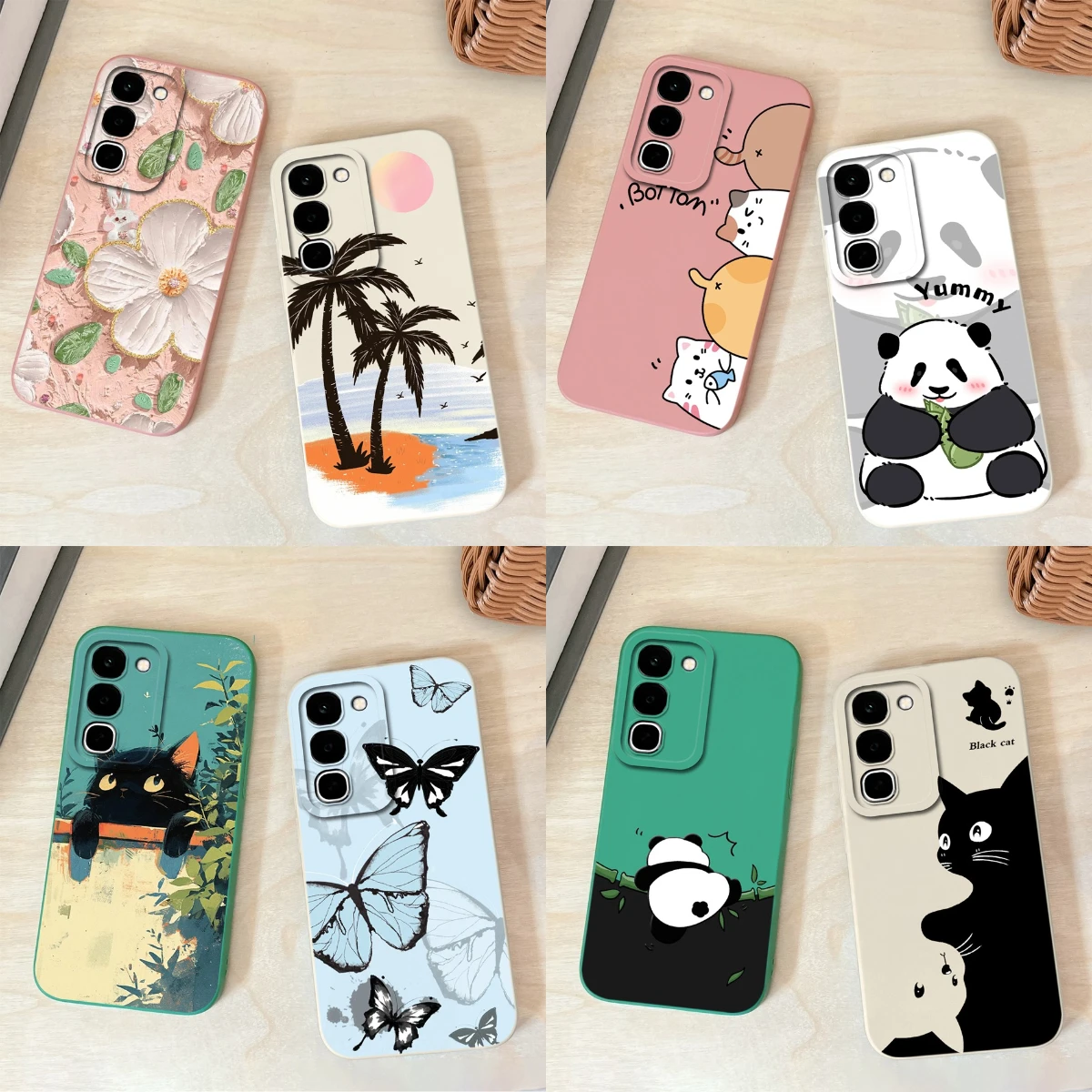 For Realme C100 C100i C100X Case Sweet Flower Bunny Soft Liquid Silicone Lens Protection Phone Cover For Realme C100 4G 5G Capa