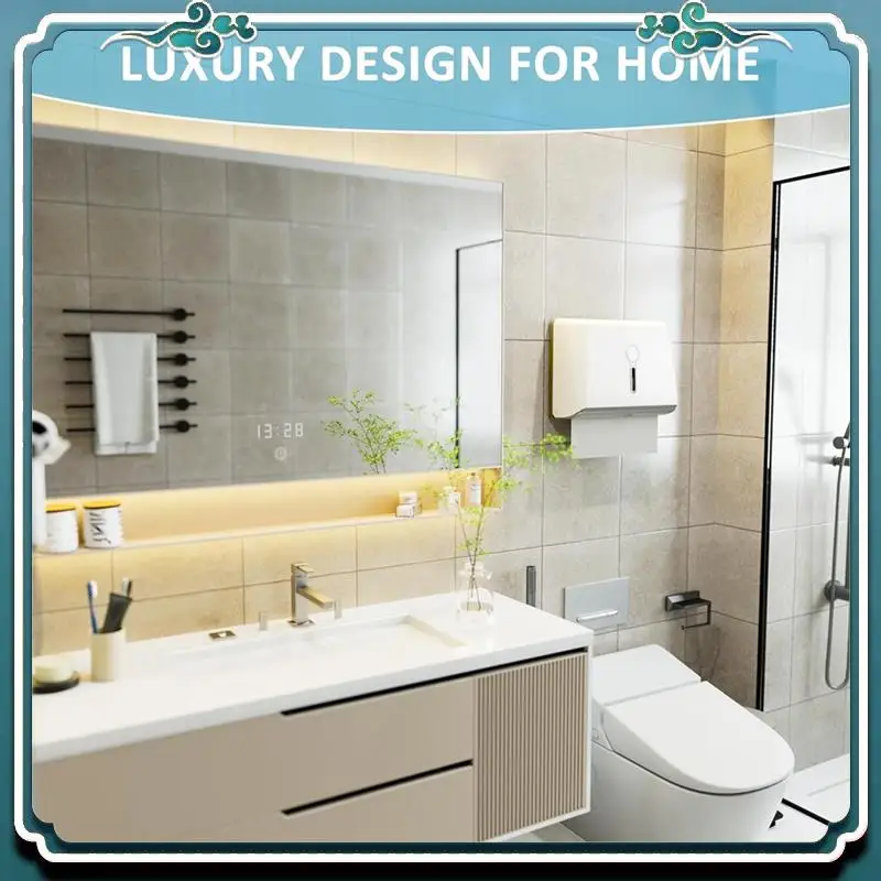 Premium commerciële papieren handdoekdispenser, wandmontage met sleutelpakket, geen boren of schroeven, installatie voor badkamer, toilet, keuken