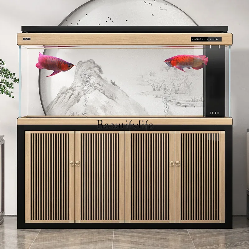 

yj9 Arowana Fish Tank Living Room Household Large Intelligent Water Change-Free Ecological Bottom Filter Aquarium