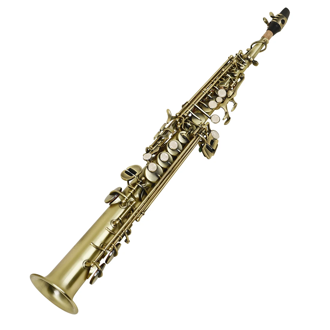 SLADE Soprano Saxophone Falling Tune B Bronze White Shell Model Control Instrument Beginner Sax Instrument With Accessory