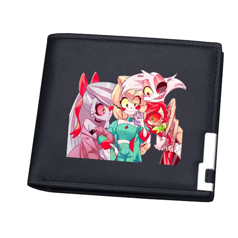 

Anime Cartoon Wallet for Fans Cosplay Card Cases & Money Organizers Leather Red Black Printed Purse Cos Accessories for Women