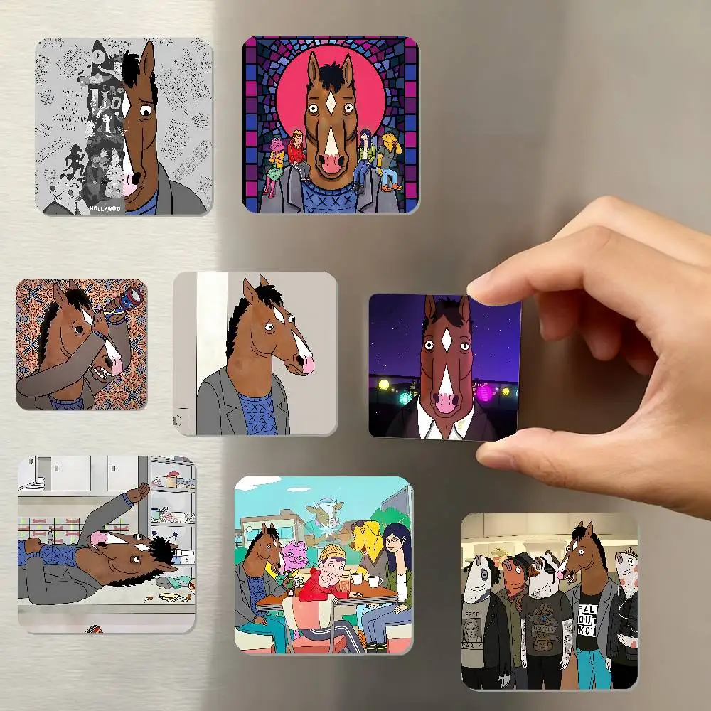 B-Bojack Horseman-S Refrigerator Magnet Square Stickers - Can Be Used To Personalize Home Decoration And Are Ideal Keepsakes