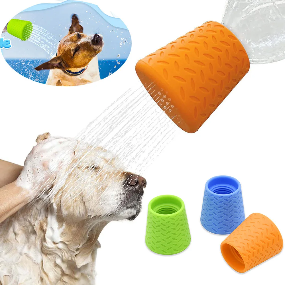 Outdoor Dog Shower Heads Portable  Pet Water Shower Head Spray Silicone Accessory for Dogs Cat Hiking Travel Beach and Camping