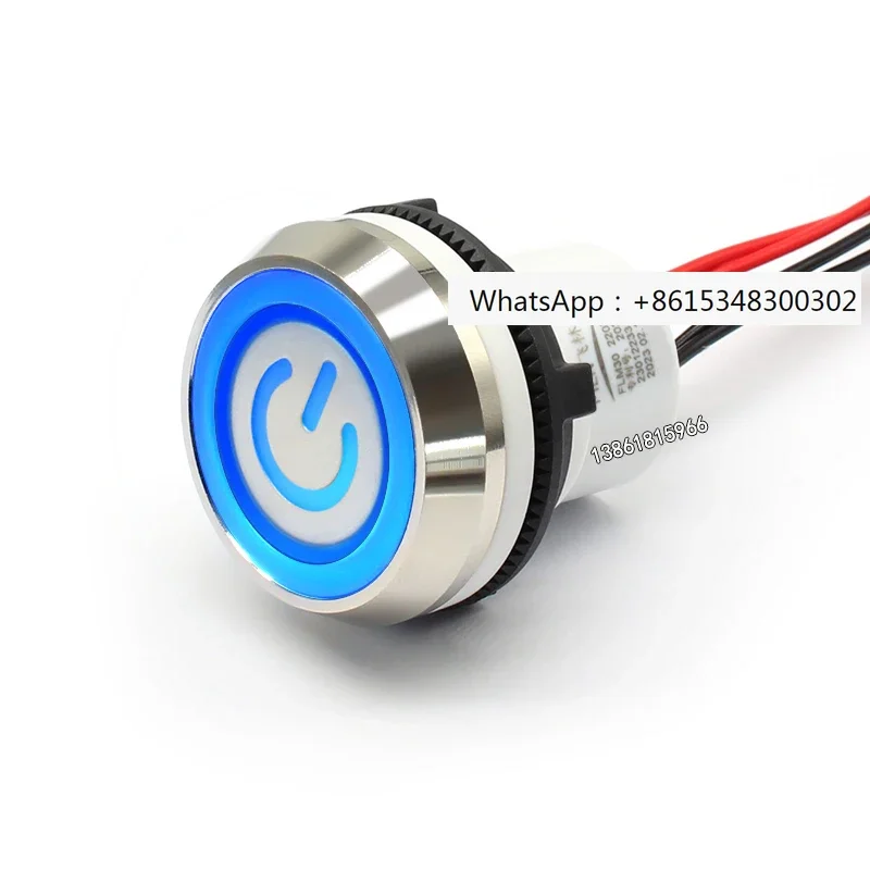 FILN  Switch 30 mm Waterproof Cord Button 220V Power Button New Self Locking Stove Fan in Stock