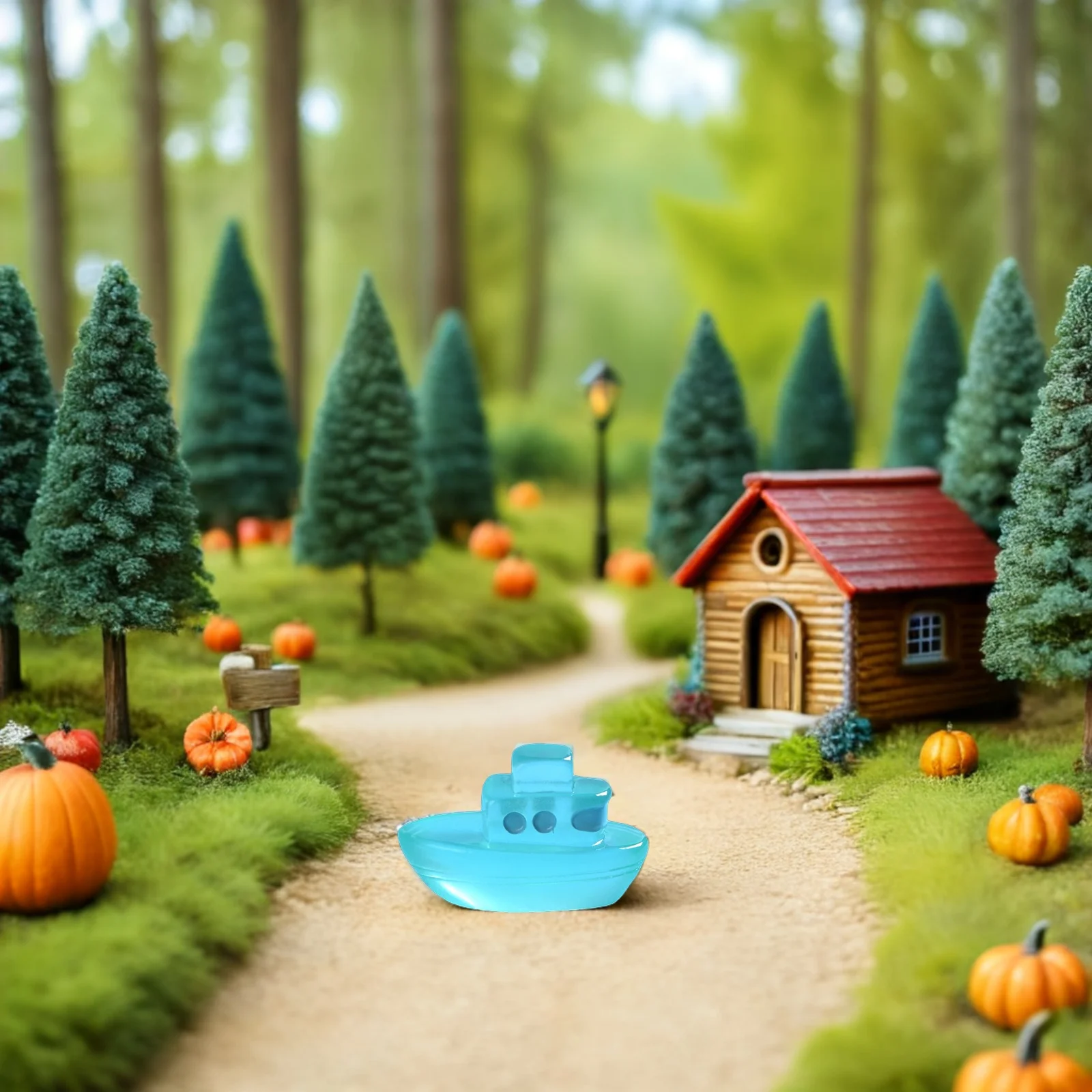 6 قطعة قارب صغير مضيئة ديكور الراتنج الحرفية للمناظر الطبيعية الصغيرة ريفي نمط سطح المكتب حديقة الديكور مجموعة الراتنج قارب صغير