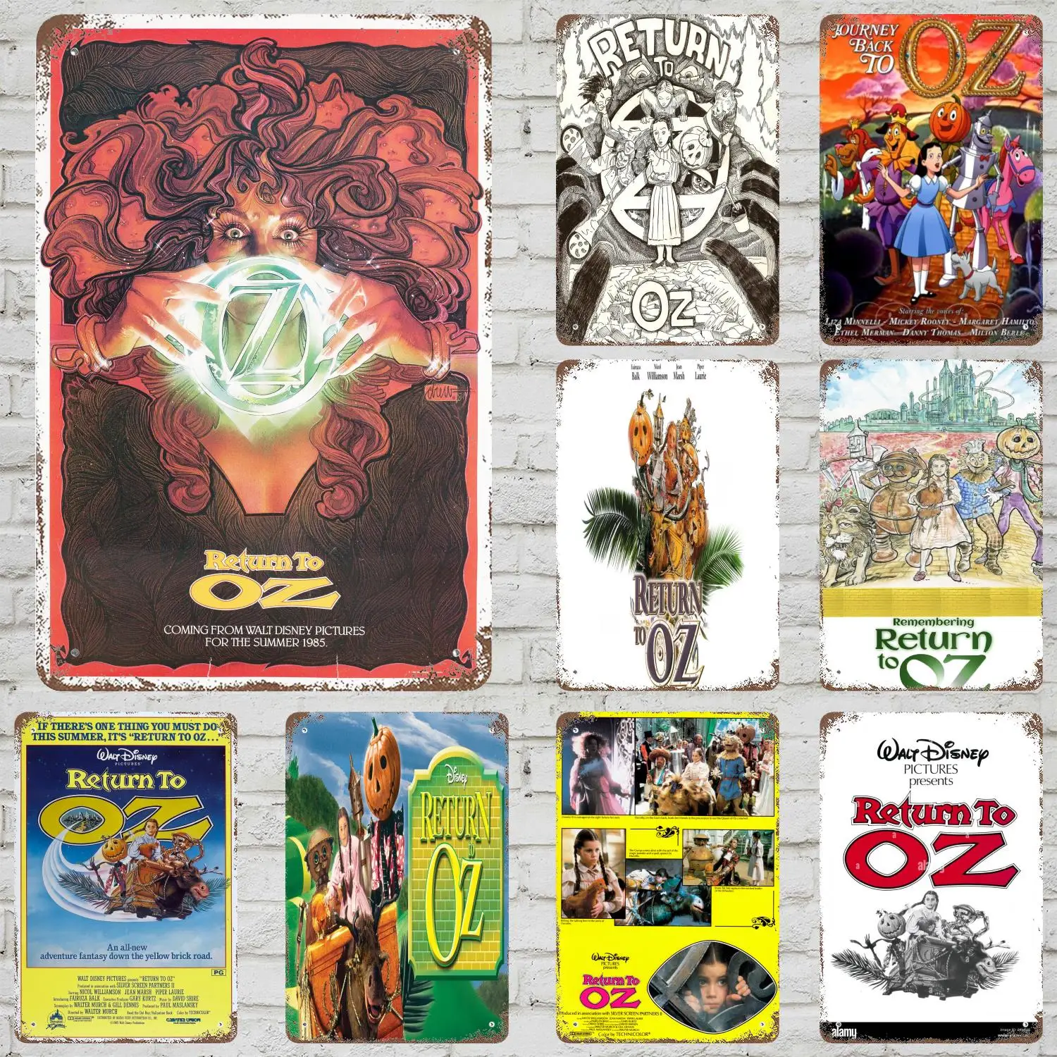 

MINISO Return to Oz Decor Vintage Metal Signs Tin Signs Captain Poster Decor for Bar Pub Club Man Cave Wall Decoration