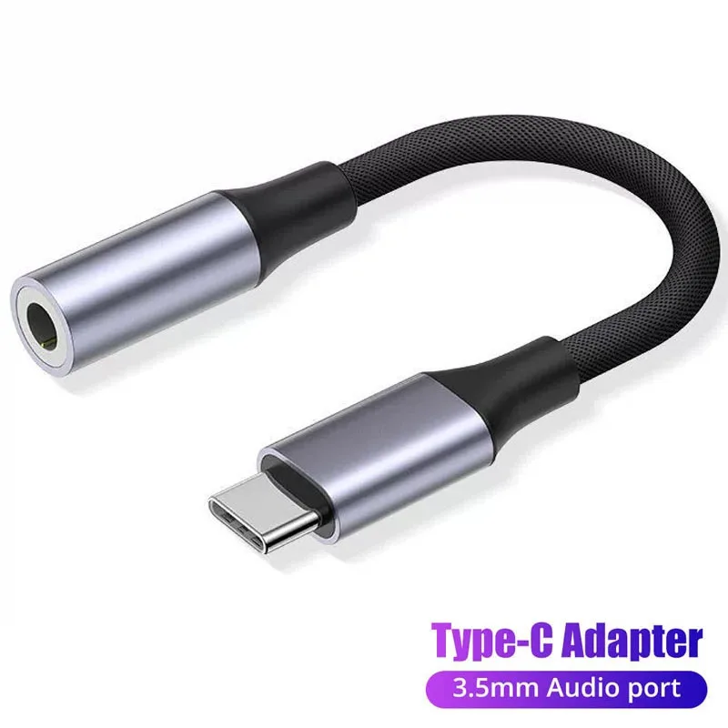 USB نوع C إلى 3.5 مللي متر الصوت مهايئ الرافعة لسماعة الرأس السلكية توصيل الهاتف المحمول نوع C إلى سماعات مهائيات كابلات التوصيل والتشغيل