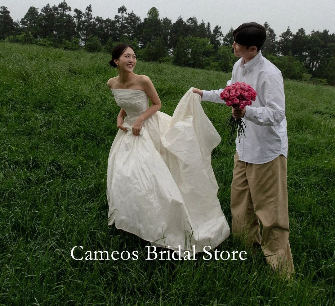 Colavis Asta Korean One-Shoulder Corset Taffeta Wedding Dress Customized Bride Dress 웨딩드레스 Photoshoot  Wedding Gown Bridal