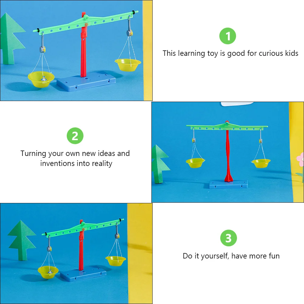 

1Set Science Experiment Teaching Aids Kids Kit DIY Assembled Balance Scale Educational Physics Activity Set