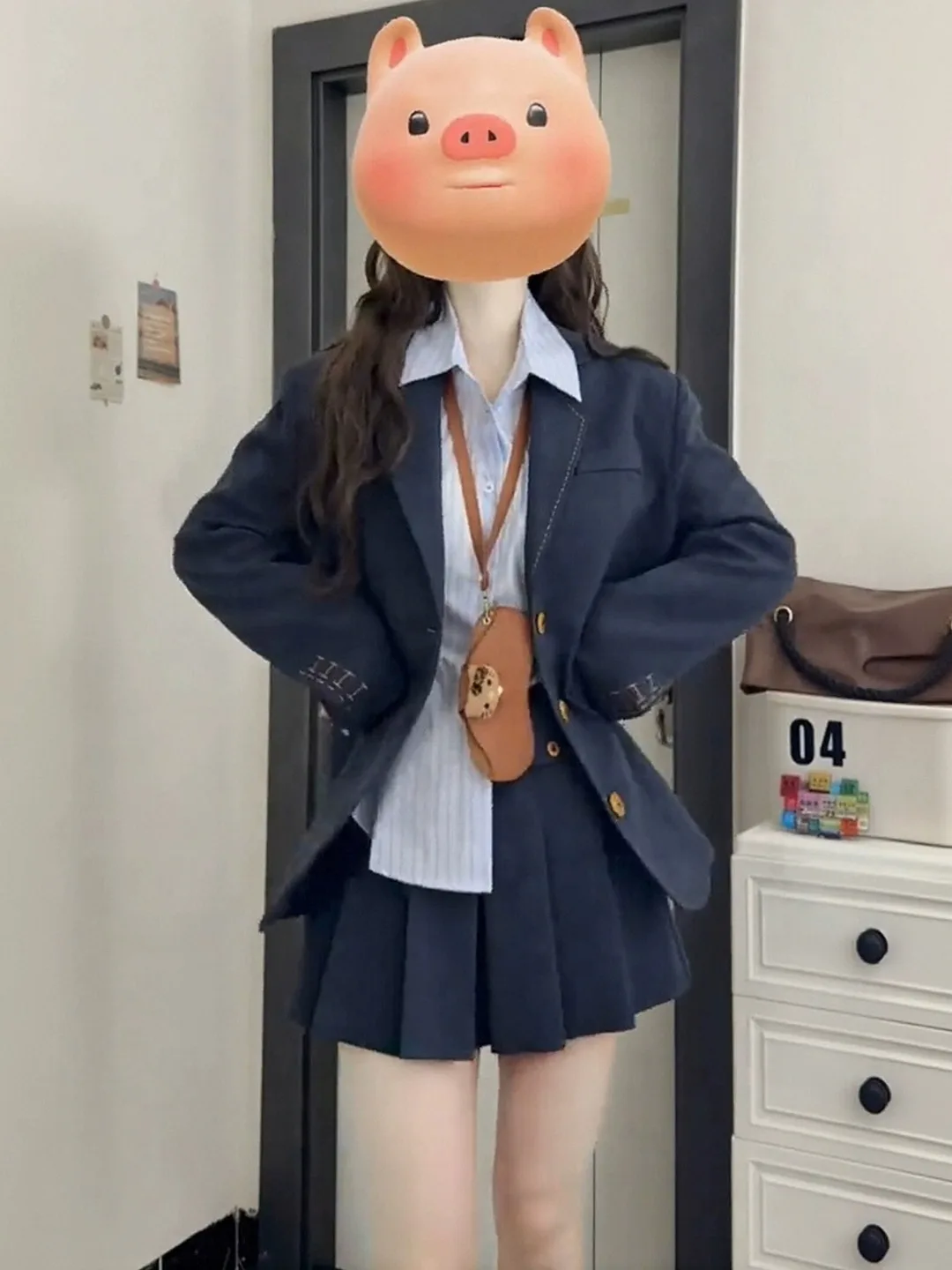 

plus Size Women's Suiting Set Spring Commute Faion Outerwear irt Pleated Skirt High Waist Striped Pure Color