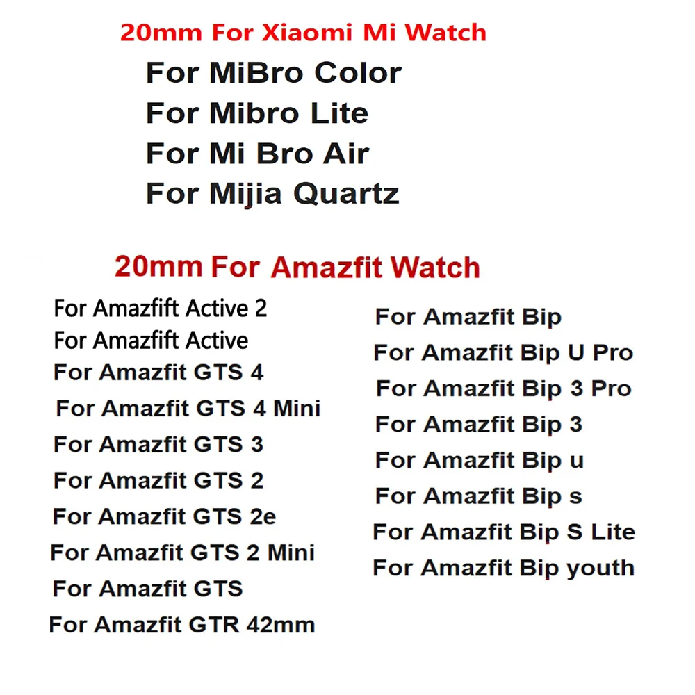 Voor Xiaomi MiBro Kleur Amazfit GTS 4 2 mini 20mm Band Armband Voor Amazfit GTS 3 2e Bip U 3 Pro GTR 42mm Siliconen Horlogeband