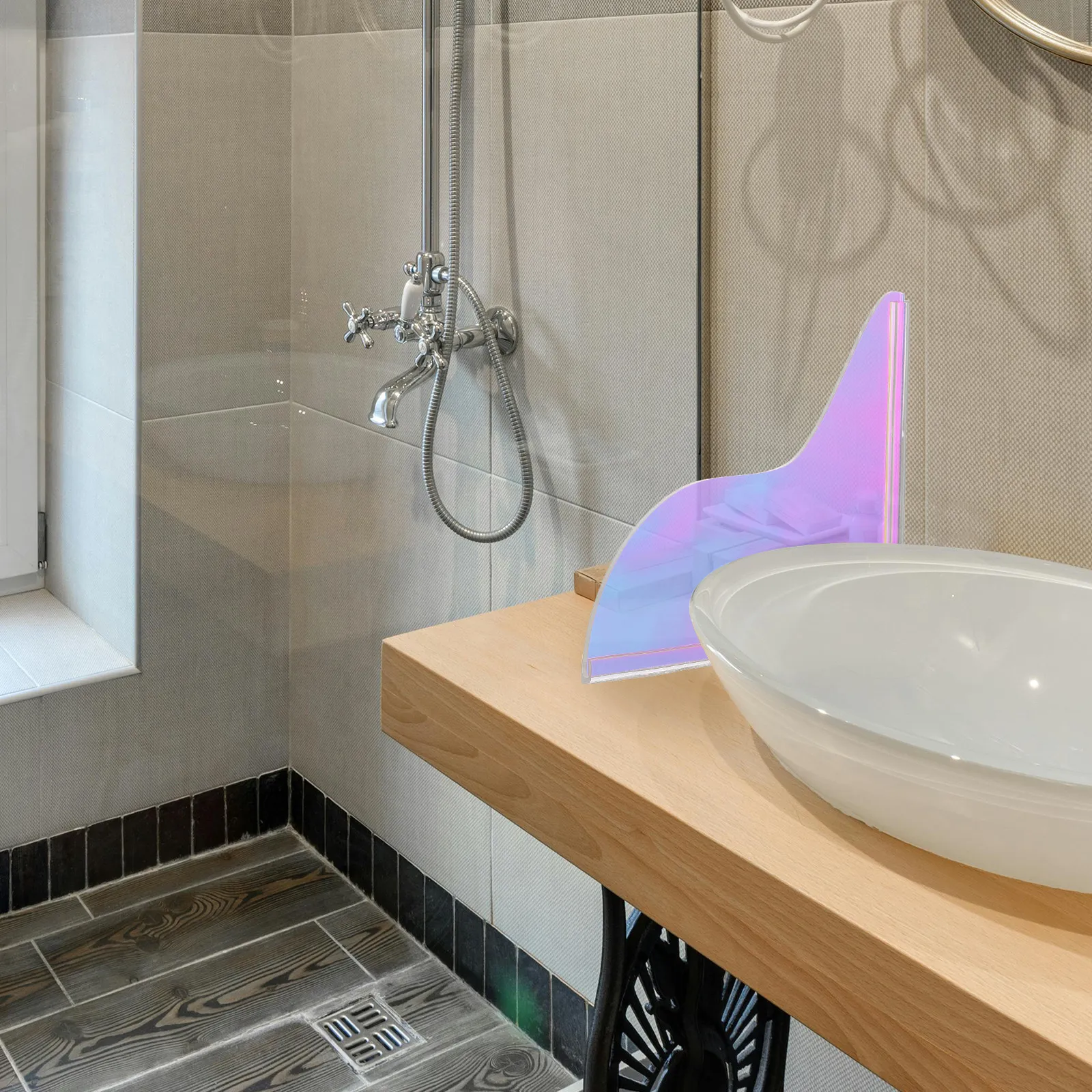 

Пара съемных акриловых барьеров от брызг для ванны, душа и раковины, самоклеящиеся, простые в установке, экономят место