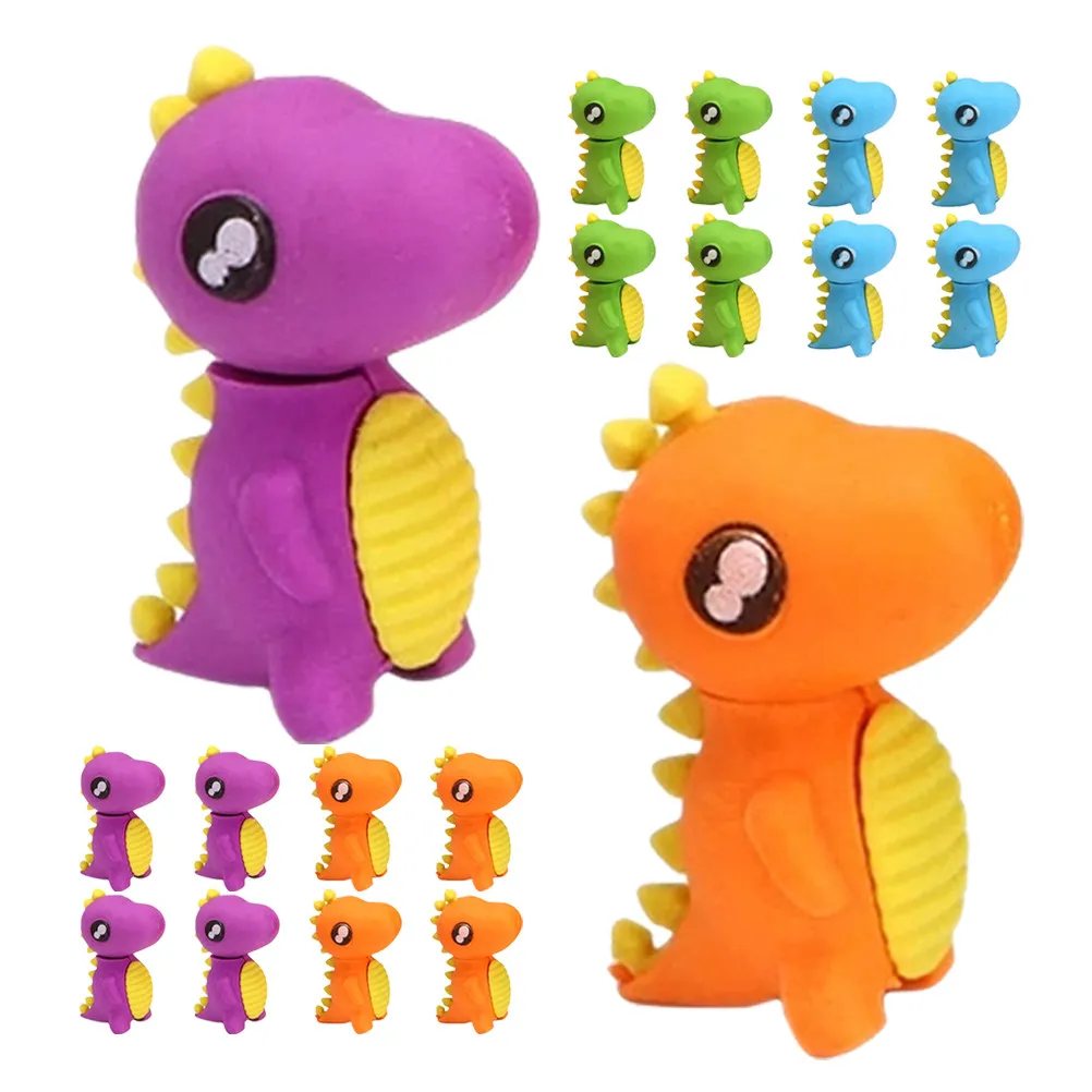 50Pcs Dinosaur Erasers Safe Mini Erasers for Kindergarten Creative Cartoon Animal Shaped