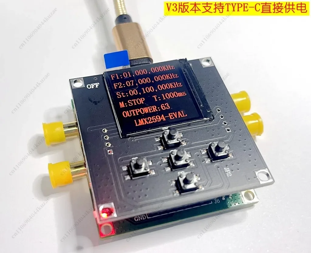 HLH For LMX2595 Phase-Locked Loop Development Board, 10M-19GHZ High Frequency, TYPE-C Power Supply & SMA Interface