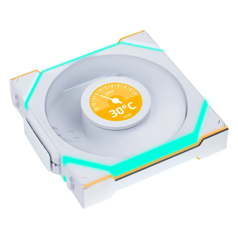 LIANLI UNI FAN SL Wireless، SL120V3 120 مم مروحة حالة الكمبيوتر، مروحة المبرد، مروحة شاشة LCD 12 سم.